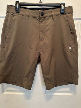 Hurley Men's Olive Green Shorts Mesh Pockets